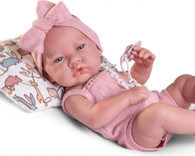 Bambola realistica neonato con corpo in vinile pieno 42 cm