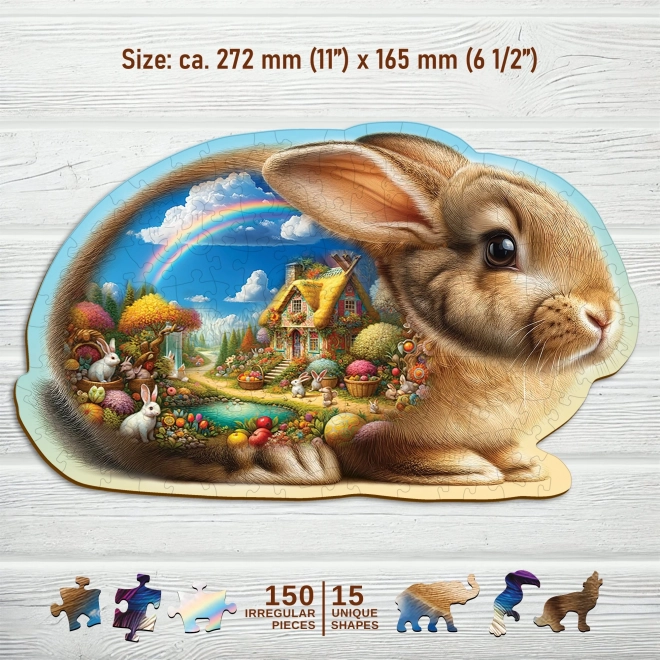 Puzzle di legno coniglietto 150 pezzi