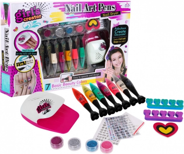 Set divertente per decorare le unghie per bambini 6+