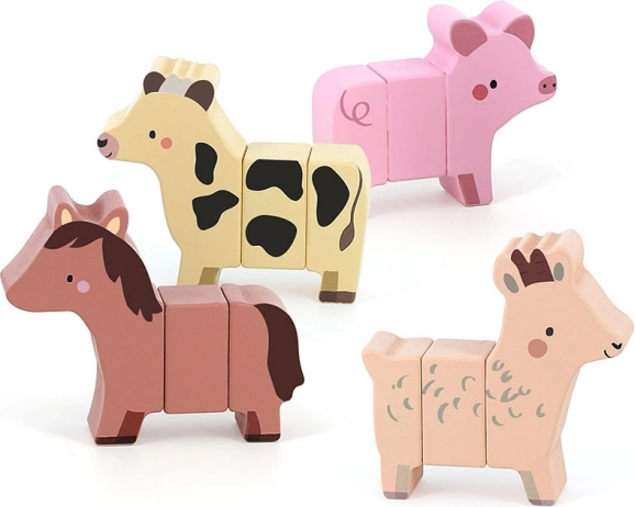Vilac puzzle magnetico in legno di animali della fattoria