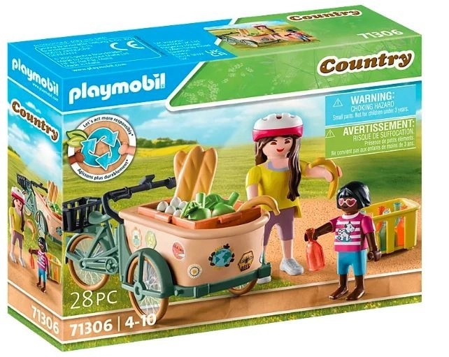 Set figurine Country bicicletta da carico