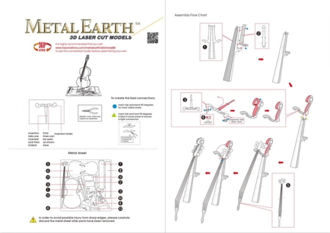 Puzzle 3D Metal Earth Contrabbasso