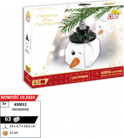 Cobi decorazione natalizia pupazzo di neve set di costruzione