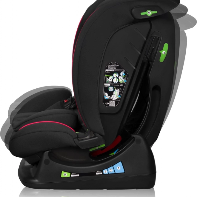 Seggiolino Auto per Bambini Lionelo Aart i-Size Nero Rosso 40-150 cm
