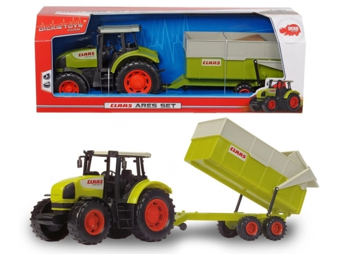 Trattore Claas Ares con rimorchio inclinabile