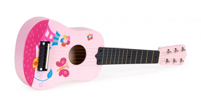 Chitarra per bambini in legno ECOTOYS - Rosa