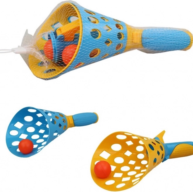 Cestino con pallina a scatto per bambini