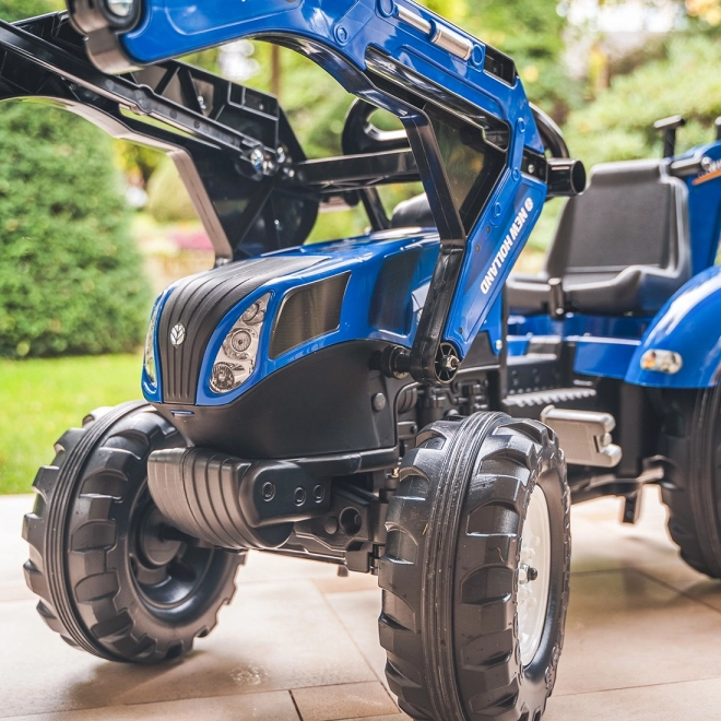 Trattore New Holland con rimorchio blu per bambini dai 3 anni