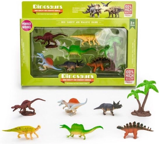 Set di figurine di dinosauri 7 pz 5 cm