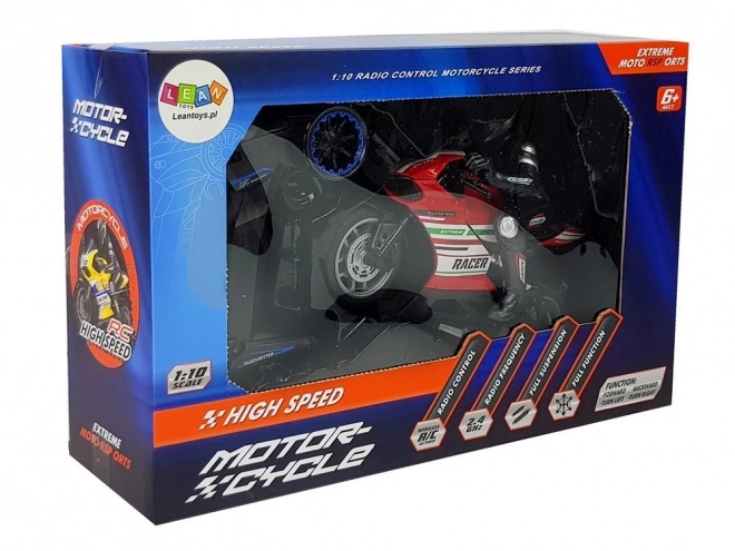 Moto da corsa telecomandato rosso