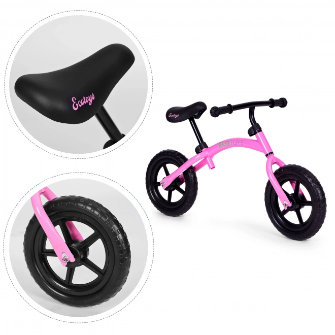 Bicicletta senza pedali per bambini ECOTOYS rosa