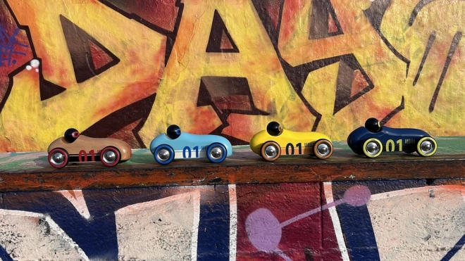 Vilac auto in legno Old Sport Compet blu scuro