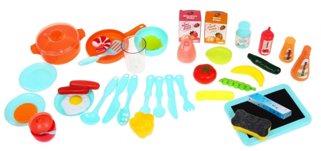 Cucina interattiva per bambini con accessori e lavagna