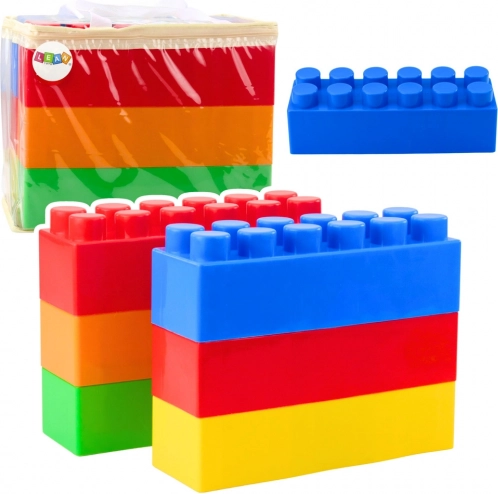 Set di grandi blocchi colorati in borsa 6 pz