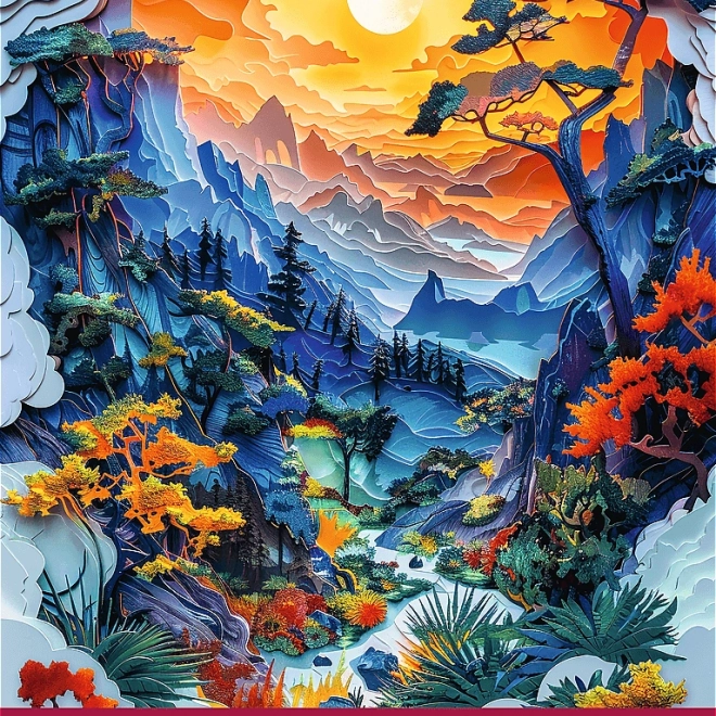 Trefl Puzzle Arte di Carta: Valle 1000 pezzi