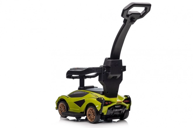 Macchina da passeggio Lamborghini bianca con spintore – Verde