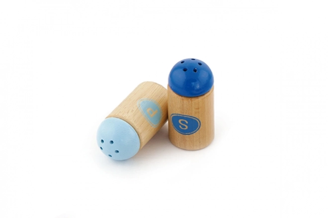 Set di stoviglie in legno - Blu