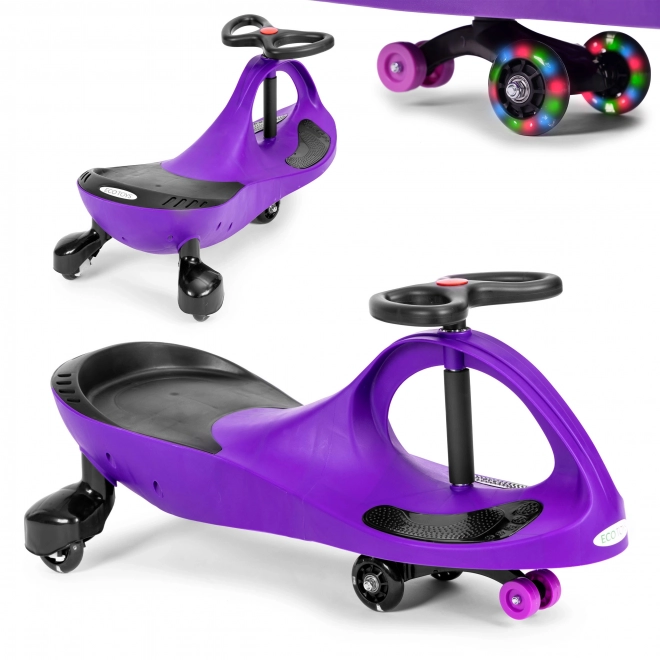 Macchina Wiggle con ruote LED viola per bambini ECOTOYS