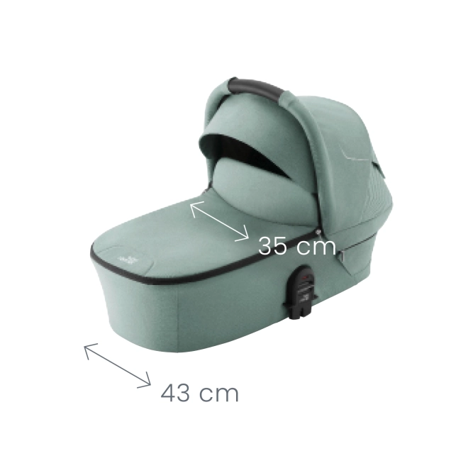 Set passeggino Smile 5Z con navicella e seggiolino Baby-Safe Pro Style, verde giada