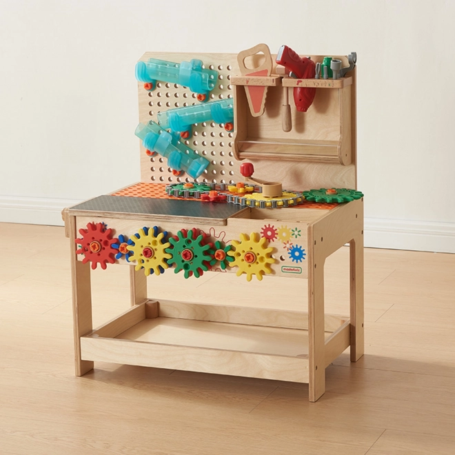 Officina in legno XXL Montessori STEM con strumenti MASTERKIDZ