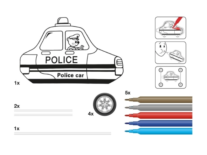 Set creativo auto gonfiabile - Polizia