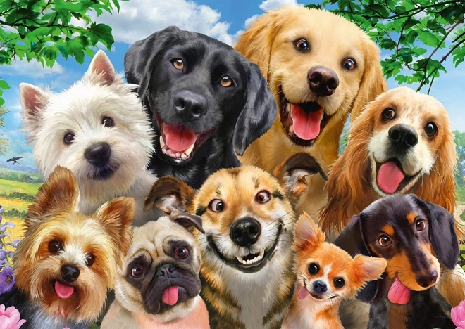 Puzzle selfie dei cani 500 pezzi