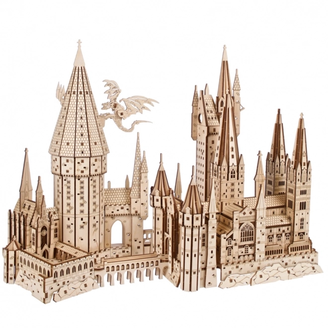 Modello meccanico 3D in legno del castello di Hogwarts - Harry Potter