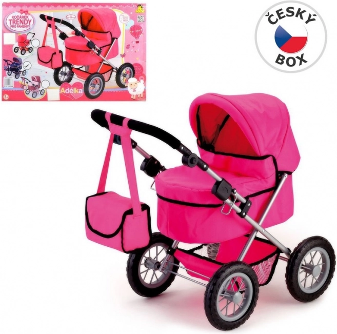 Passeggino per bambole Adélka rosa