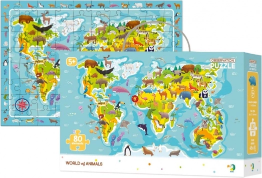 Puzzle mondo degli animali 80 pezzi 45 × 31 cm