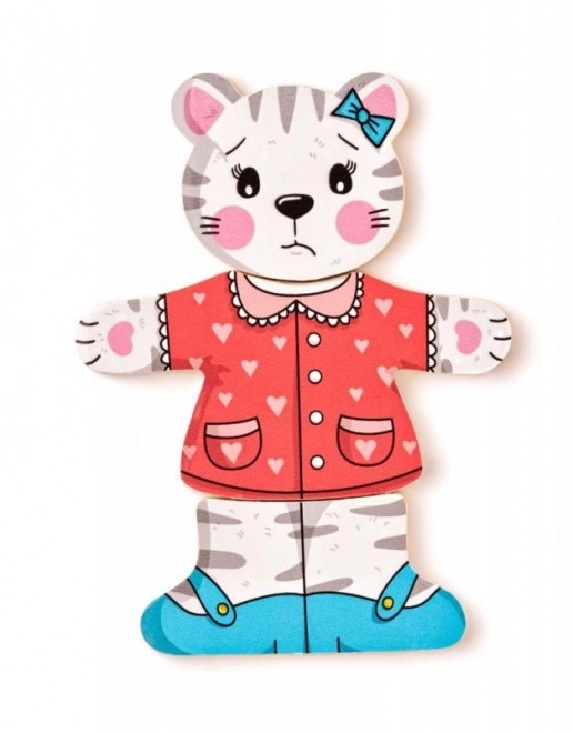 Puzzle gatto da vestire