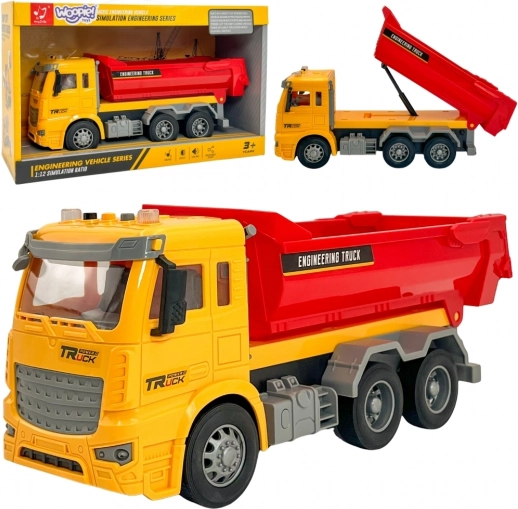 WOOPIE camion ribaltabile da costruzione 1:12 con luci e suoni