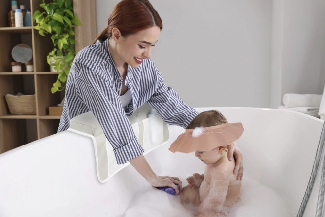 Visiera da bagno in silicone, rosa
