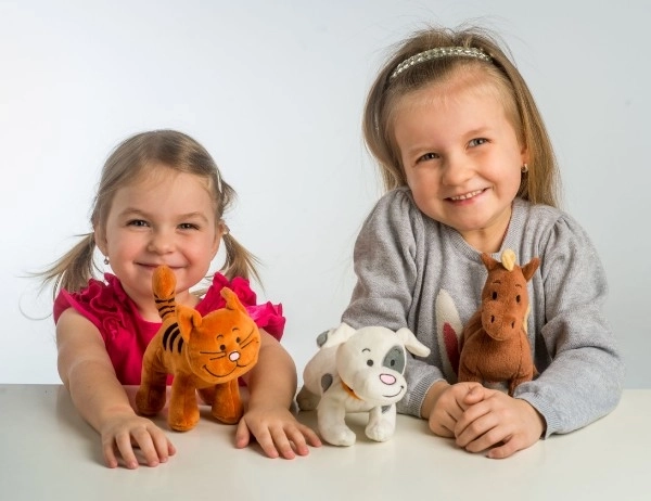 Zvířátko Peluche 18-20cm Moje První Zvířátka con Suono - 3 Tipi