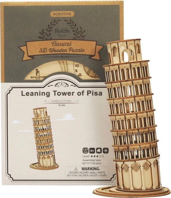 Puzzle 3D in legno Torre pendente di Pisa