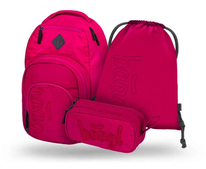 Set Scuola BAAGL Ruby: Zaino, Astuccio, Sacca