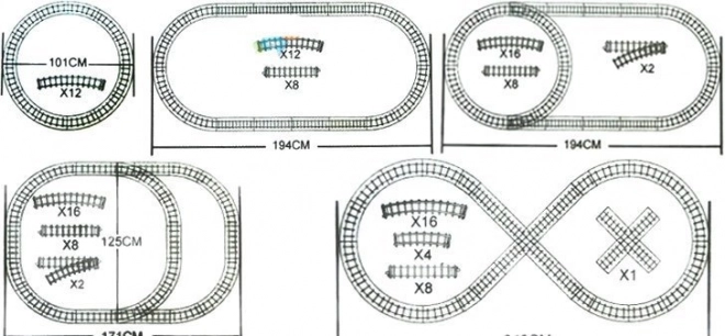 Treno FENFA Gigante con 7 Vagoni e Luci, 10m