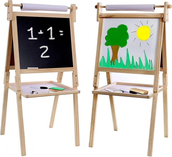 Lavagna magnetica bifacciale per bambini con accessori