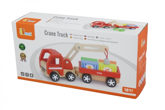 Camion gru in legno