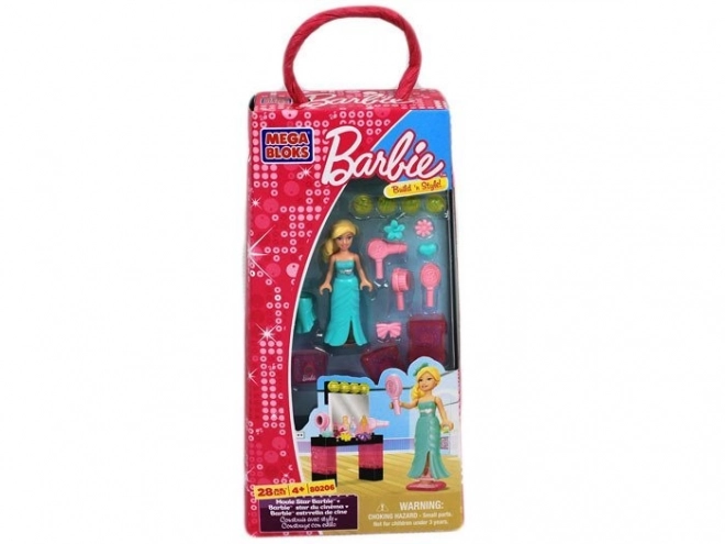 Barbie Mega Bloks Bambola Compatibile con Mattoncini