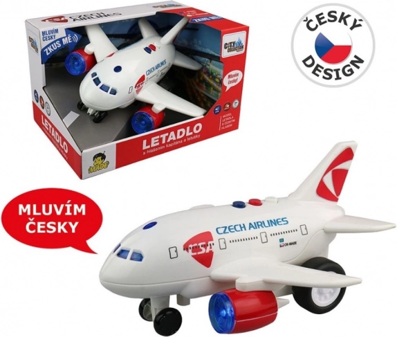 Aereo ČSA con annuncio del capitano e dell’assistente di volo a retrocarica 20 cm