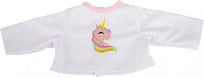 Abbigliamento bambola camicia e gonna con unicorno