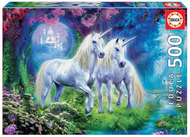 Puzzle Unicorni nella Foresta 500 Pezzi