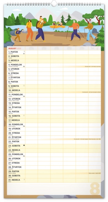 Calendario da parete pianificatore familiare XXL 2025