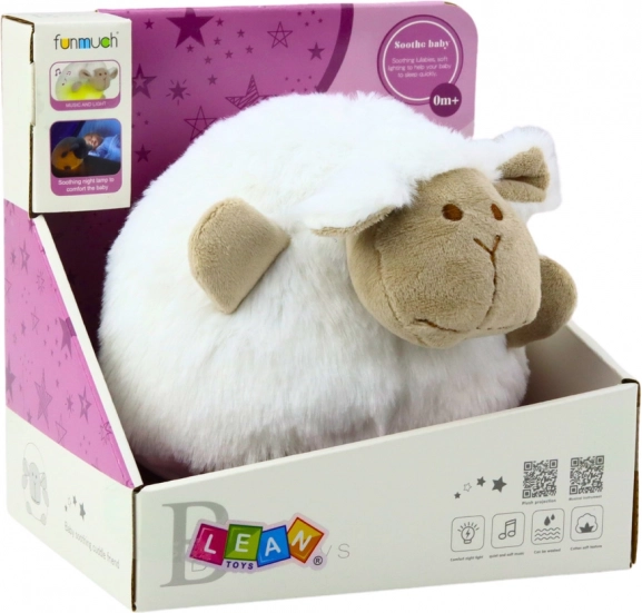 Pecora addormentata in peluche con luce e melodie