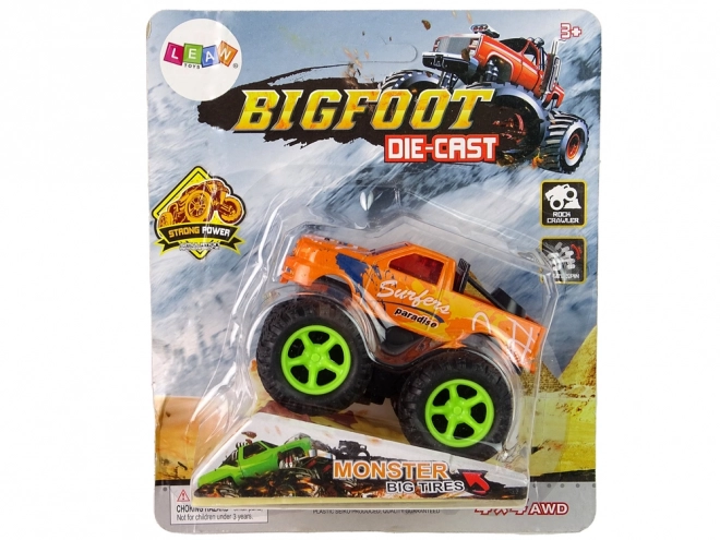 Macchina giocattolo Monster Truck con gomme in gomma e rampa