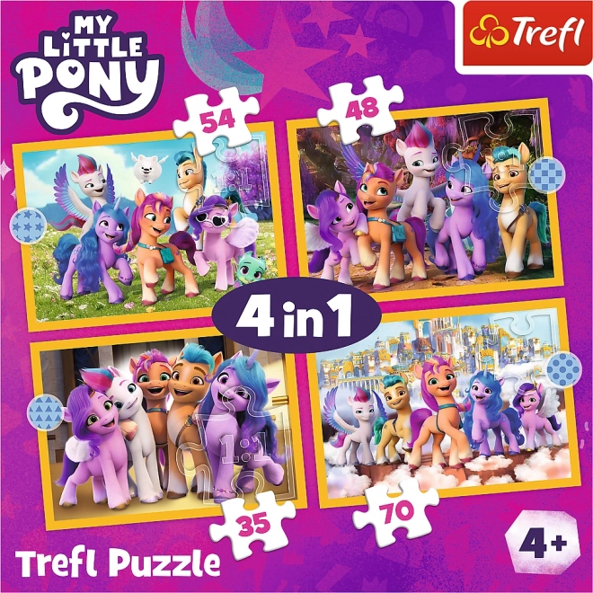 Puzzle 4 in 1 Scopri i Pony