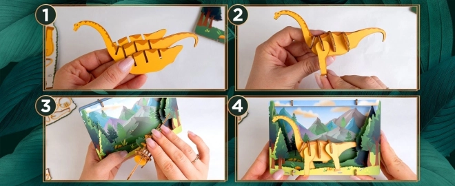 Puzzle 3D in legno Brontosaurus