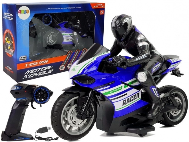 Motocicletta da Corsa Telecomandata Blu