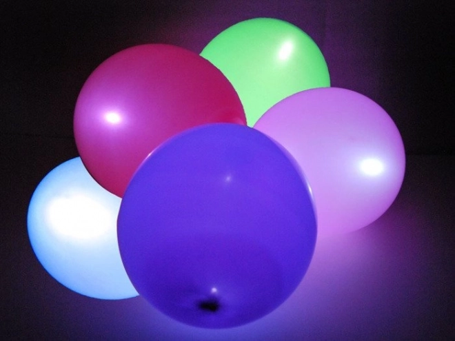 Set di 5 Palloncini LED Luminosi per Festa di Compleanno