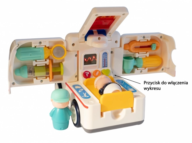 Ambulanza interattiva con suoni e luci